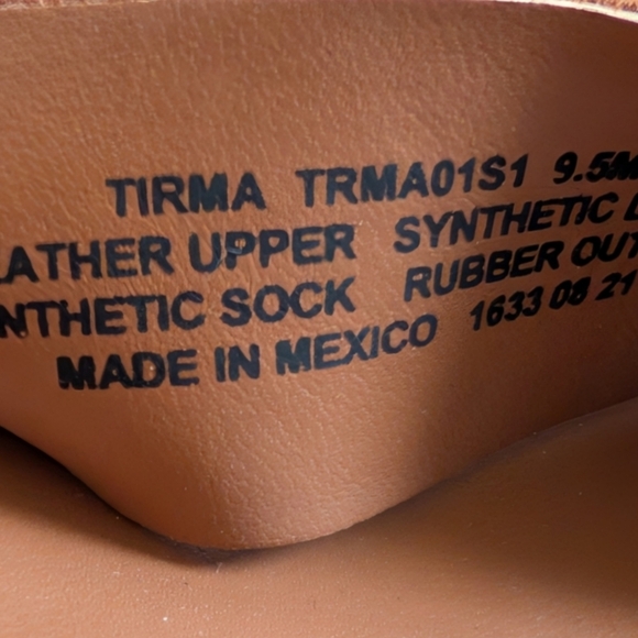 Steve Madden TIRMA Platform Sandals Sz 9.5 Brown Leather Ankle Strap Wedge Boho - Picture 5 of 8